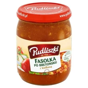 Pudliszki Fasolka po bretońsku z kiełbasą 500 g