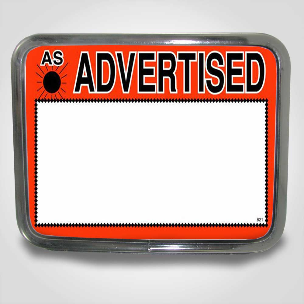Chrome Wedge Sign Frame for 3.5″ x 5.5″ signs