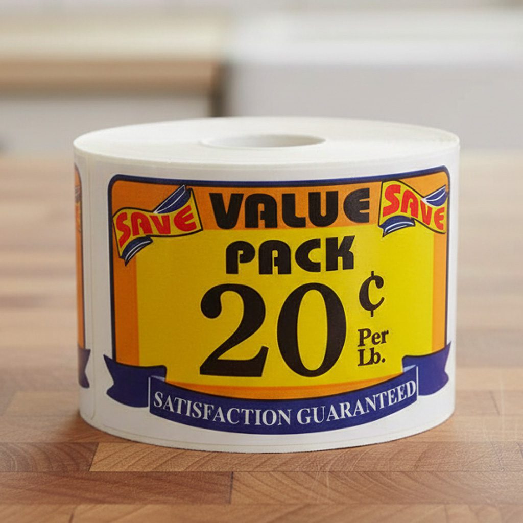 Value Pack Save 20 Cent Label Stickers – 500/roll