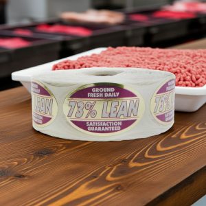 73% Lean Ground Fresh Daily Label Butcher Sticker – 1000/roll