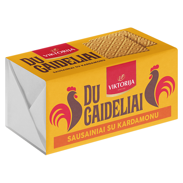 Viktorija ir Partneriai – Du Gaideliai Biscuits 180g - Image 2