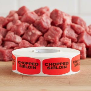 Chopped Sirloin Label Butcher Sticker – 1000/roll