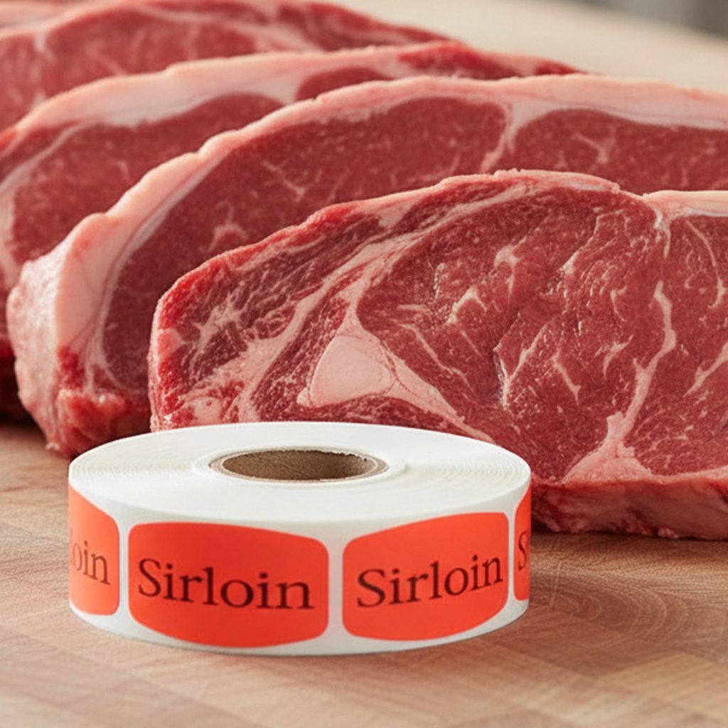 Sirloin Label Butcher Sticker – 1000/roll