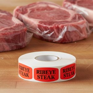 Rib Eye Steak Label Butcher Sticker – 1000/roll