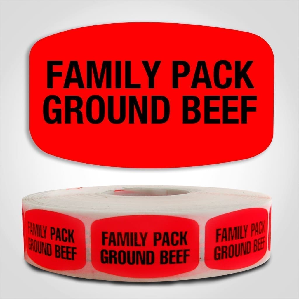 Family Pack Ground Beef Label Butcher Sticker – 1000/roll - Image 4
