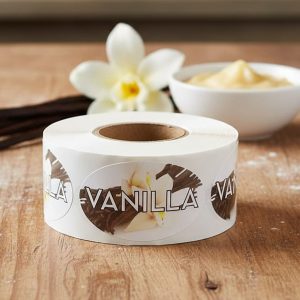 Vanilla Label Bakery Flavor Stickers – 500/roll