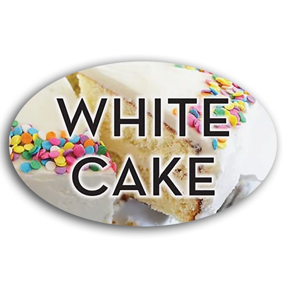 White Cake Label Bakery Flavor Stickers – 500/roll - Image 3