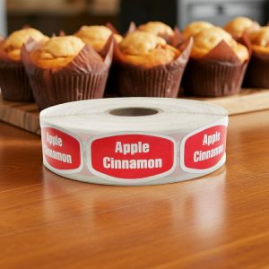 Apple Cinnamon Label Bakery Flavor Stickers – 1000/roll