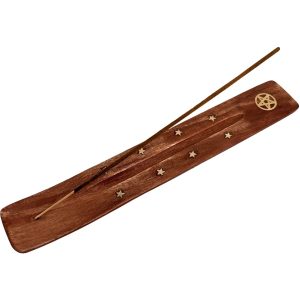 Wooden Incense Stick Stand Pentagram