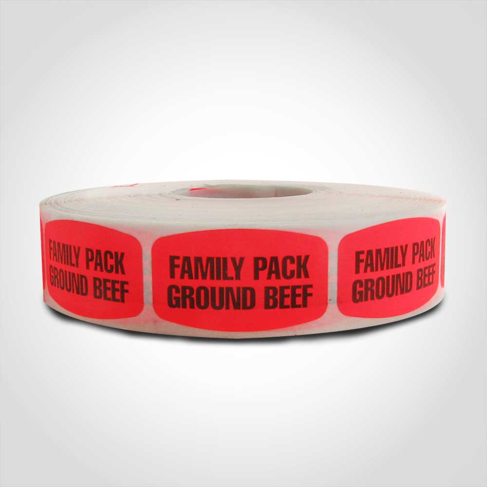 Family Pack Ground Beef Label Butcher Sticker – 1000/roll - Image 3