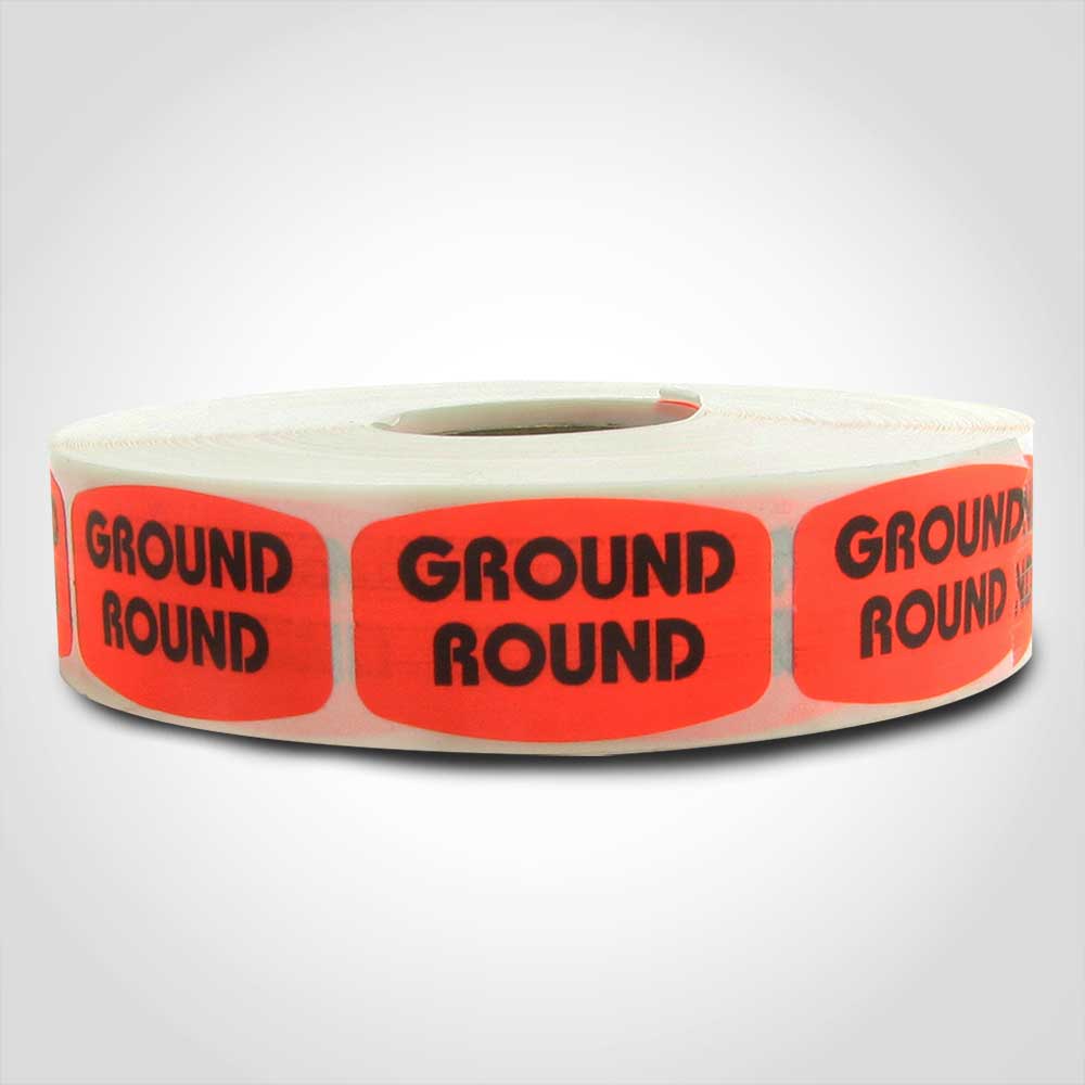 Ground Round Label Butcher Sticker – 1000/roll - Image 3